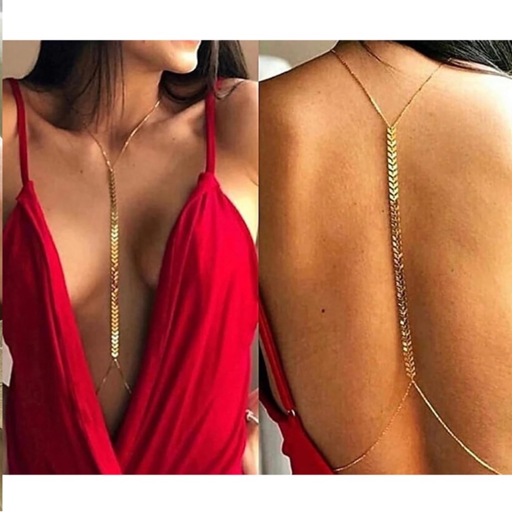 New 18k Gold Plated Body Chain 45$
